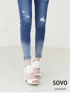 「レディースサンダル」｜ソヴォさん（レディース・165cm）の夏コーディネート