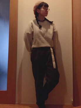 「Janiss（ジャニス）のアイテム（帽子）」を使った、けいさん（レディース・155cm）の冬コーディネート