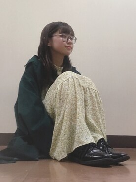 「kutir（クティール）のアイテム（ステンカラーコート）」を使った、けいさん（レディース・155cm）の春コーディネート