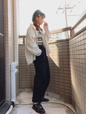 「Bleu Bleuet（ブルーブルーエ）のアイテム（ハンチング/ベレー帽）」を使った、けいさん（レディース・155cm）の秋コーディネート