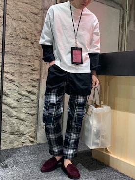 「ITTI（イッチ）のアイテム（バッグ）」を使った、りん 【GARDEN OSAKA】さん（メンズ・174cm）の夏コーディネート