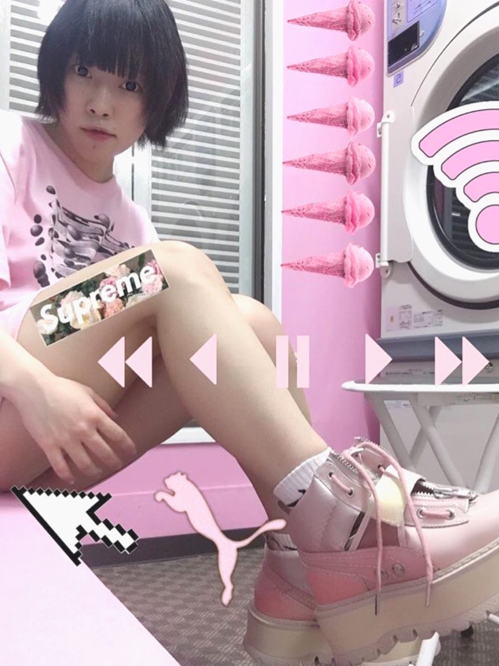 『K』Fenty PUMAピンク美品！レアです！ 無無田｜FENTY PUMA by Rihannaのスニーカーを使った