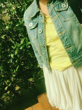 「CECIL McBEE（セシルマクビー）のアイテム（デニムジャケット）」を使った、cocoroさん（レディース・158cm）の春コーディネート