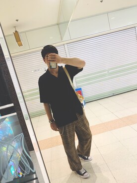 「SOYOUS（ソユーズ）のアイテム（パンツ）」を使った、Noboru さん（メンズ・175cm）の夏コーディネート