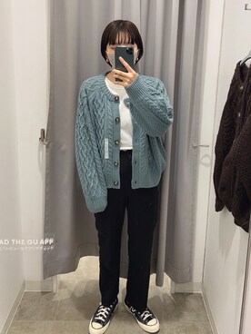 「チャックテイラー」｜「アイテム（スラックス）」を使った、ayu さん（レディース・160cm）の秋コーディネート