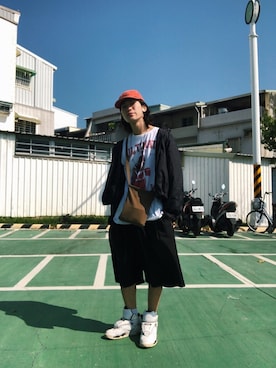 「IMMENSE（イメンス）のアイテム」を使った、吳さん（メンズ・168cm）の冬コーディネート