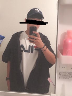 「Guess（ゲス）のアイテム（腕時計）」を使った、征龍さん（メンズ・175cm）の夏コーディネート