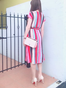 「ロングヘア」｜「アイテム（アナログ腕時計）」を使った、aoiさん（レディース・165cm）の春コーディネート