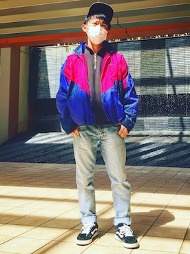 「ラルフローレン」｜「アイテム（ナイロンジャケット）」を使った、ゆうたさん（メンズ・167cm）の春コーディネート