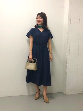 「URBAN RESEARCH ROSSO WOMEN（アーバンリサーチ　ロッソ）のROSSO エナメルパンプス（パンプス）」を使った、handa  さん（レディース・154cm）の春コーディネート