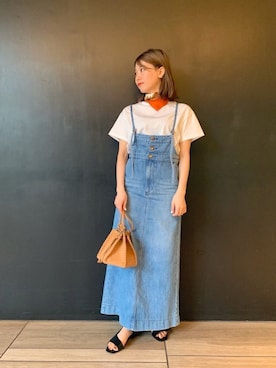 「URBAN RESEARCH ROSSO」｜「アイテム（オールインワン・サロペット）」を使った、handa  さん（レディース・154cm）の春コーディネート