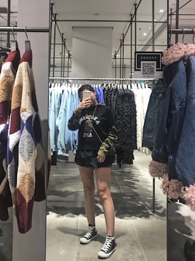 「A BATHING APE（アベイシングエイプ）のアイテム（モッズコート）」を使った、Wing_DWさん（レディース・161cm）の冬コーディネート