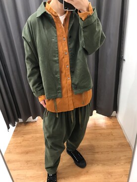 「yoko sakamoto（ヨーコサカモト）のアイテム（ジャケット/アウター）」を使った、®️さん（メンズ・180cm）の秋コーディネート