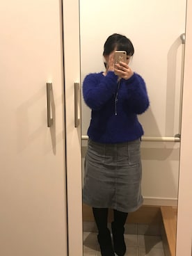 「ラリエット」｜kiyaさん（レディース・147cm）の冬コーディネート