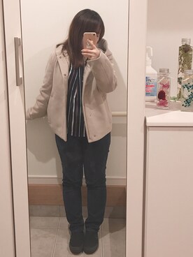 「シンプルおしゃれが好き」｜「アイテム（スリッポン）」を使った、kiyaさん（レディース・147cm）の秋コーディネート