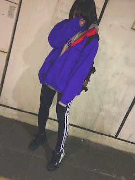 「AIGLE（エーグル）のアイテム（ジャケット/アウター）」を使った、Nanamiさん（レディース・156cm）の冬コーディネート