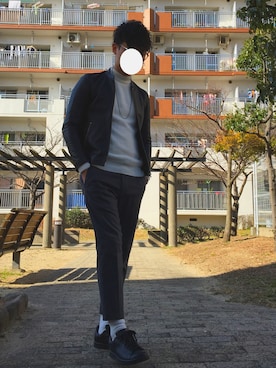 「くつした」｜「アイテム（アクセサリー）」を使った、ばやんさん（メンズ・170cm）の冬コーディネート