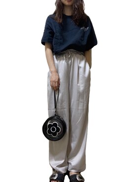 「シルバー」｜「アイテム（アナログ腕時計）」を使った、hiiさん（レディース・160cm）の夏コーディネート