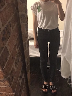 「切りっぱなし」｜「アイテム（パンツ）」を使った、gmさん（レディース・157cm）の冬コーディネート