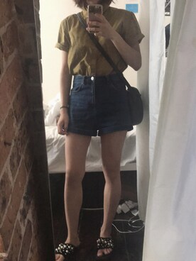 「マスタードイエロー」｜gmさん（レディース・157cm）の春コーディネート