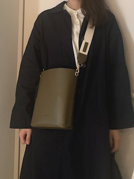 「NANO universe（ナノユニバース）のアイテム（ステンカラーコート）」を使った、gmさん（レディース・159cm）の春コーディネート