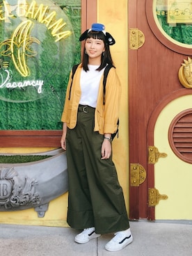 「USJ」｜「アイテム（ブルゾン）」を使った、Nicoさん（レディース・165cm）の春コーディネート