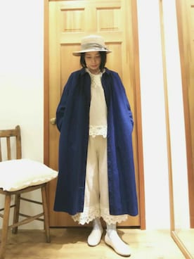 「麦わら帽子」｜「アイテム（その他アウター）」を使った、ＹＵＣＣＡさん（レディース・156cm）の春コーディネート