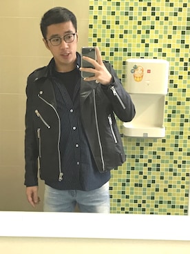 「MSCHF（ミスチーフ）のアイテム」を使った、J Chanさん（メンズ・169cm）の冬コーディネート