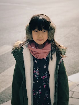 「A&F（エーアンドエフ）のアイテム（ジャケット/アウター）」を使った、Shu&Yeenさん（キッズ・132cm）の冬コーディネート