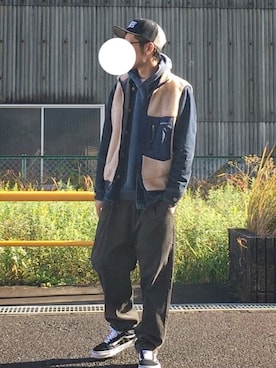 「アイテム（スニーカー）」を使った、シンタロウさん（メンズ・175cm）の冬コーディネート