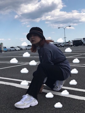 「Quiksilver（クイックシルバー）のアイテム（帽子）」を使った、YUKAさん（レディース・160cm）の春コーディネート