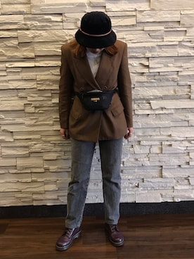 「Quiksilver（クイックシルバー）のアイテム（帽子）」を使った、YUKAさん（レディース・160cm）の春コーディネート