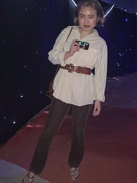 「MCM（エムシーエム）のアイテム（パンツ）」を使った、YUKAさん（レディース・160cm）の春コーディネート