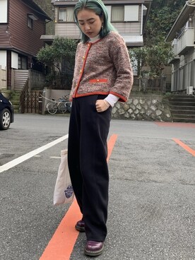 「NATURAL BEAUTY BASIC（ナチュラルビューティーベーシック）のアイテム（ブルゾン）」を使った、YUKAさん（レディース・160cm）の冬コーディネート