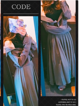 「お買い物」｜「アイテム（スカート）」を使った、chikaさん（レディース・167cm）の冬コーディネート