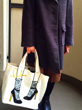 「AS KNOW AS PINKY（アズノゥアズピンキー）のアイテム（その他アウター）」を使った、mkさん（レディース・160cm）の冬コーディネート