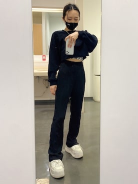 「ストリート系」｜「アイテム（キャミソール）」を使った、ninaさん（レディース・152cm）の春コーディネート
