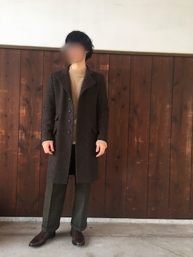 「HACKNEY UNION WORKHOUSE（ハックニーユニオンワークハウス）のアイテム（ジャケット/アウター）」を使った、道下さん（メンズ・179cm）の冬コーディネート