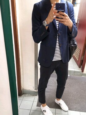 「PULL&BEAR（プルアンドベア）のアイテム（スニーカー）」を使った、Ryan SOさん（メンズ・182cm）の秋コーディネート