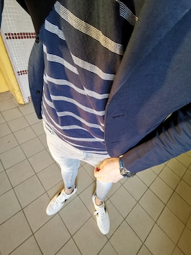 「PULL&BEAR（プルアンドベア）のアイテム（トップス）」を使った、Ryan SOさん（メンズ・182cm）の秋コーディネート