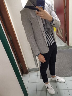 「PULL&BEAR（プルアンドベア）のアイテム（スニーカー）」を使った、Ryan SOさん（メンズ・182cm）の冬コーディネート