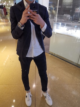「PULL&BEAR（プルアンドベア）のアイテム（スニーカー）」を使った、Ryan SOさん（メンズ・182cm）の冬コーディネート