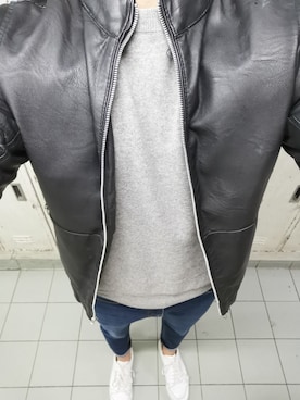 「NIKE」｜「アイテム（ダッフルコート）」を使った、Ryan SOさん（メンズ・182cm）の冬コーディネート