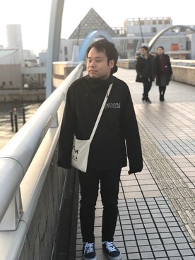 「DOLCE&GABBANA（ドルチェアンドガッバーナ）のアイテム（バッグ）」を使った、かっぺさん（メンズ・178cm）の冬コーディネート