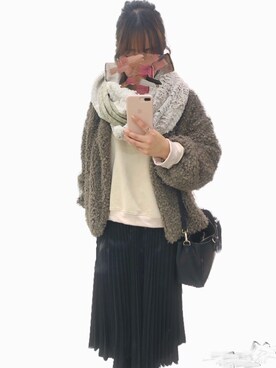 mimi♥さんの「ボアジャケットコート」を使ったコーディネート