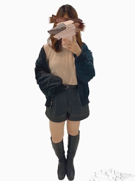 「ORiental TRaffic(ORiental TRaffic)」｜「アイテム（ブルゾン）」を使った、mimi♥さん（レディース・157cm）の秋コーディネート