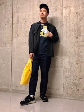 ミリタリージャケットを使った リネンシャツ のメンズ人気ファッションコーディネート Wear