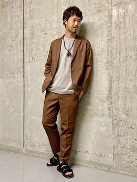 「Easy Set Up」｜「アイテム（ジャケット/アウター）」を使った、miyamoto_さん（メンズ・181cm）の夏コーディネート