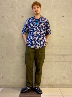「☆柄シャツ」｜miyamoto_さん（メンズ・181cm）の春コーディネート