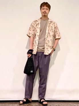 「☆柄シャツ」｜miyamoto_さん（メンズ・181cm）の夏コーディネート